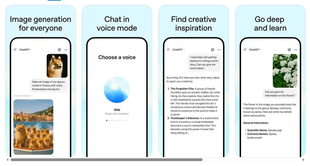 Wichtige Funktionen der ChatGPT-App