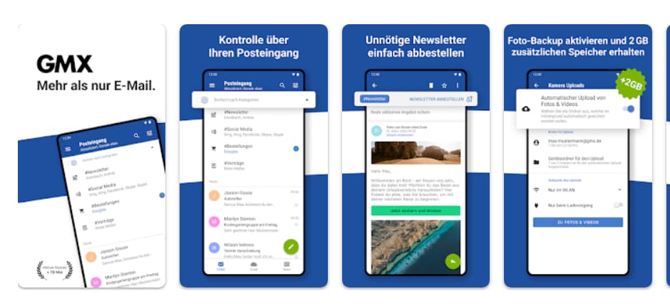 Leistungsstarke Funktionen von GMX