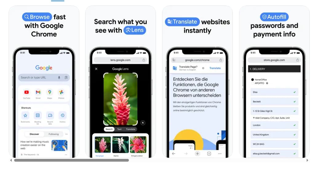 Die wichtigsten Funktionen von Google Chrome
