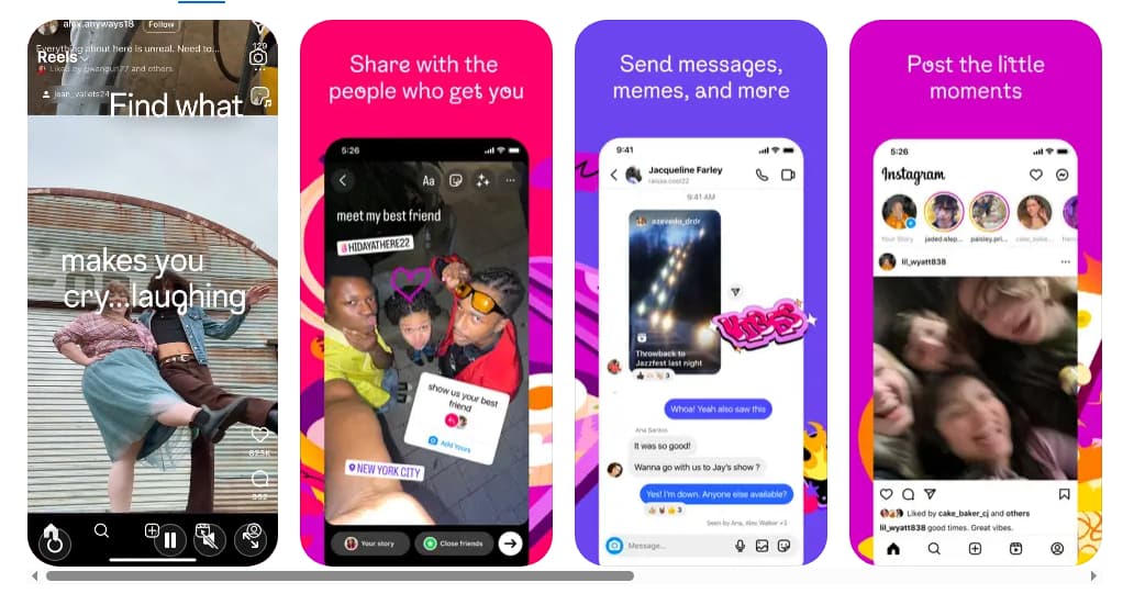 Die Hauptfunktionen von Instagram