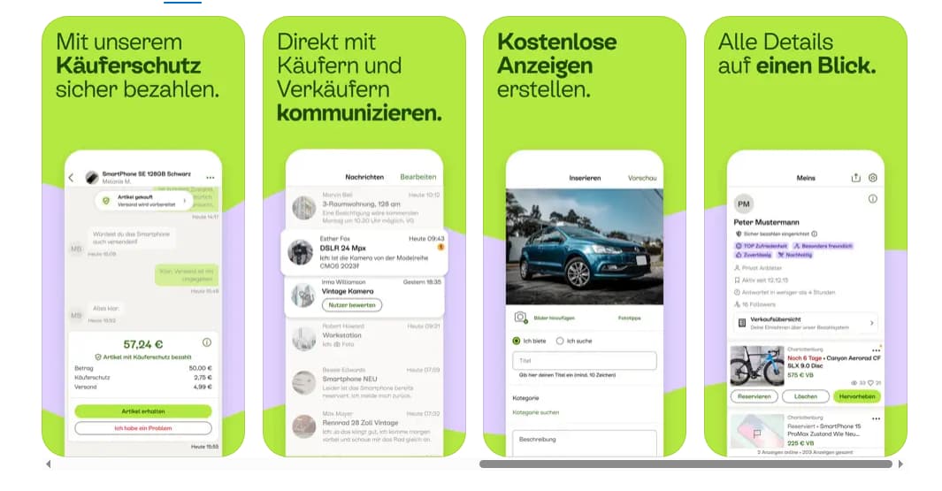Beliebte Kategorien auf Kleinanzeigen