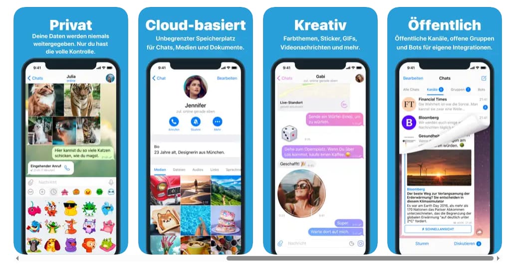Vorteile von Telegram gegenüber anderen Messengern
