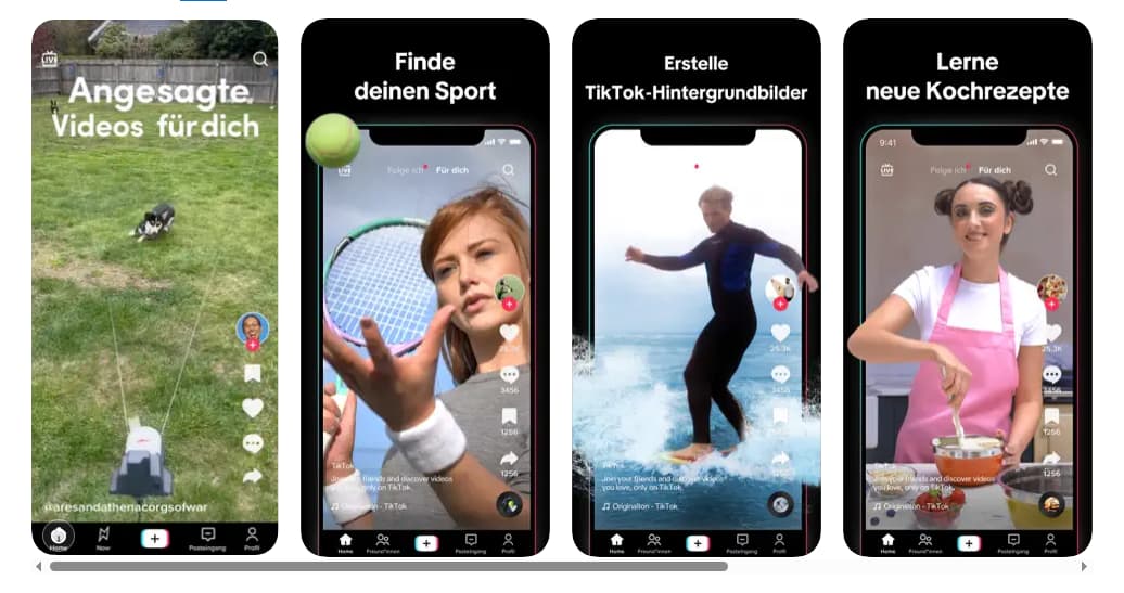 Hauptfunktionen von TikTok