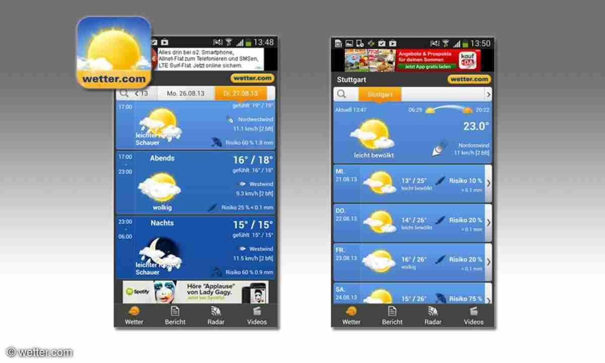 Wetter & Regenradar: Die App für alle Wetterlagen