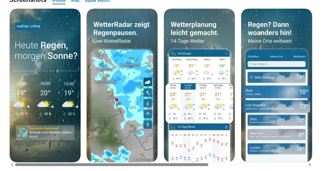 Unwetterwarnungen direkt aufs Smartphone