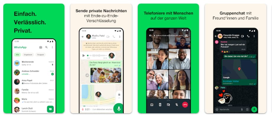 Hauptfunktionen von WhatsApp