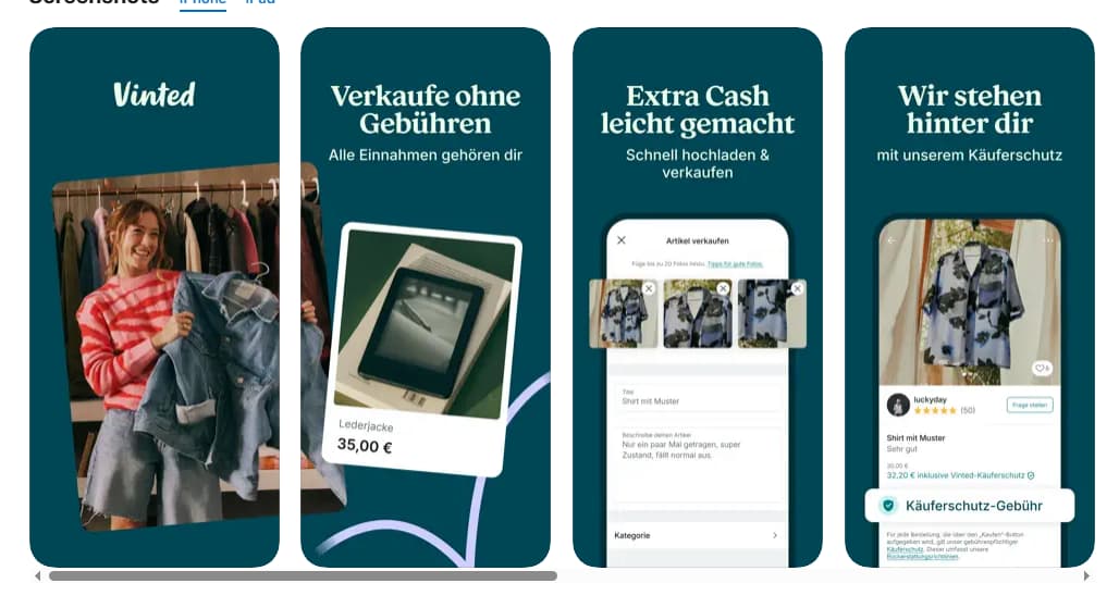 Funktionen von Vinted